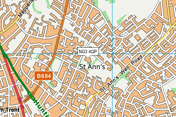 NG3 4QP map - OS VectorMap District (Ordnance Survey)