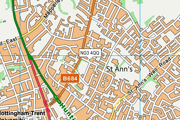 NG3 4QQ map - OS VectorMap District (Ordnance Survey)