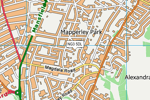 NG3 5DL map - OS VectorMap District (Ordnance Survey)