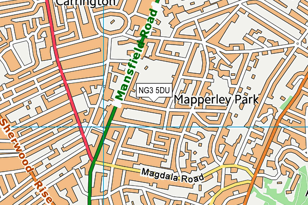 NG3 5DU map - OS VectorMap District (Ordnance Survey)