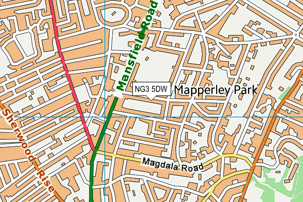 NG3 5DW map - OS VectorMap District (Ordnance Survey)