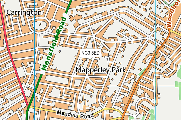 NG3 5ED map - OS VectorMap District (Ordnance Survey)