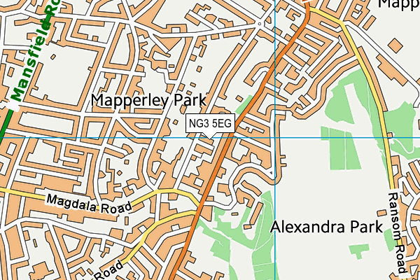 NG3 5EG map - OS VectorMap District (Ordnance Survey)