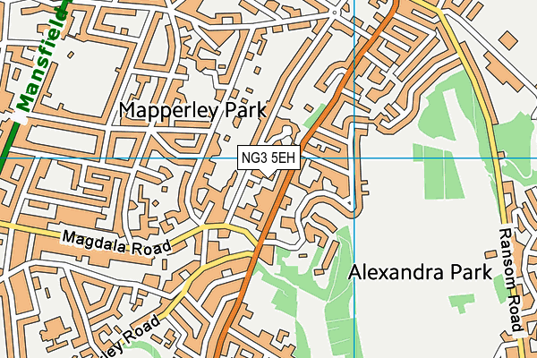 NG3 5EH map - OS VectorMap District (Ordnance Survey)