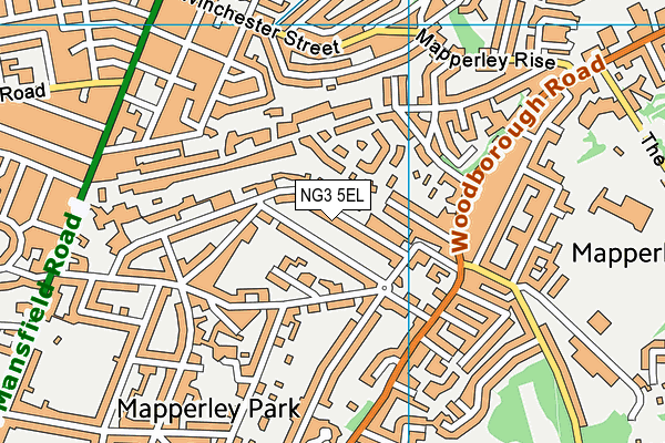 NG3 5EL map - OS VectorMap District (Ordnance Survey)