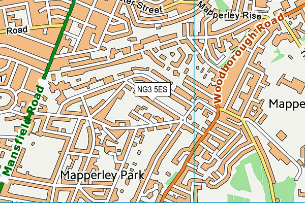 NG3 5ES map - OS VectorMap District (Ordnance Survey)