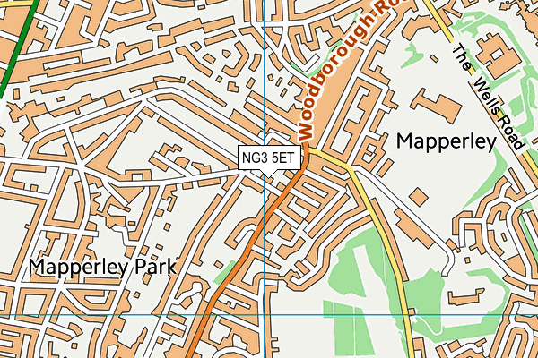 NG3 5ET map - OS VectorMap District (Ordnance Survey)