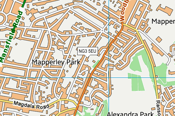 NG3 5EU map - OS VectorMap District (Ordnance Survey)