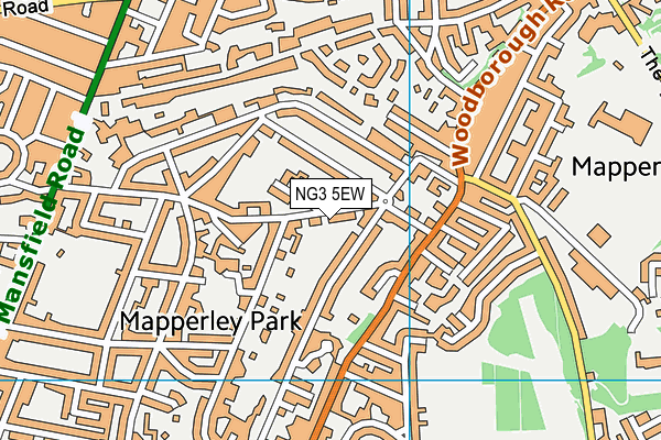 NG3 5EW map - OS VectorMap District (Ordnance Survey)