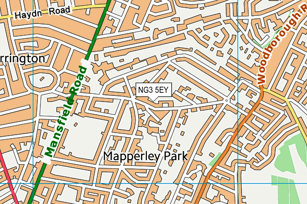 NG3 5EY map - OS VectorMap District (Ordnance Survey)