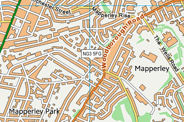 NG3 5FG map - OS VectorMap District (Ordnance Survey)