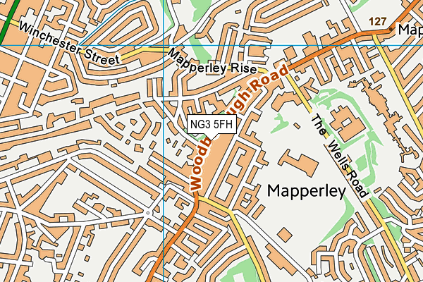NG3 5FH map - OS VectorMap District (Ordnance Survey)