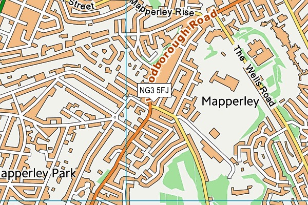 NG3 5FJ map - OS VectorMap District (Ordnance Survey)