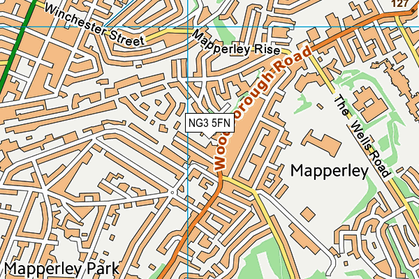 NG3 5FN map - OS VectorMap District (Ordnance Survey)