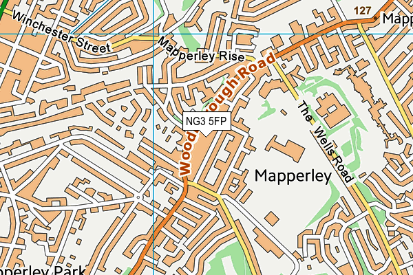 NG3 5FP map - OS VectorMap District (Ordnance Survey)