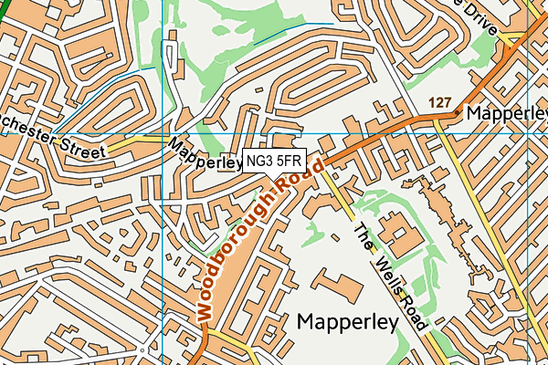 NG3 5FR map - OS VectorMap District (Ordnance Survey)