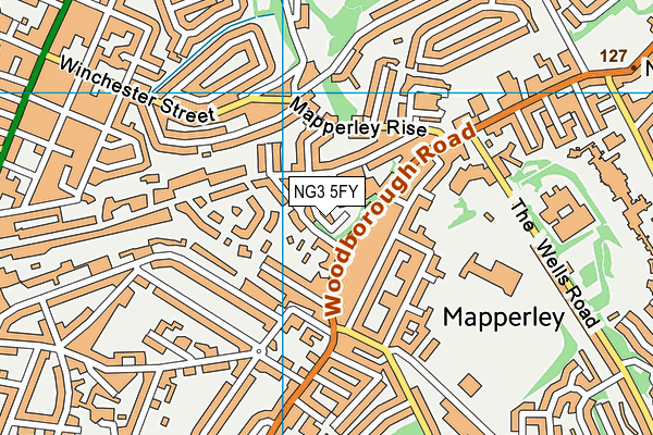 NG3 5FY map - OS VectorMap District (Ordnance Survey)
