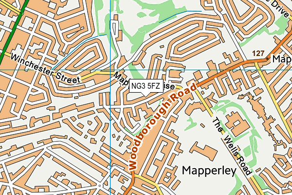 NG3 5FZ map - OS VectorMap District (Ordnance Survey)