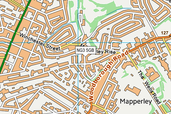 NG3 5GB map - OS VectorMap District (Ordnance Survey)