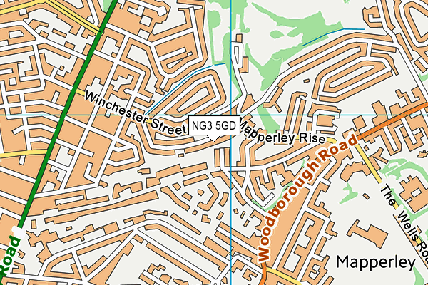 NG3 5GD map - OS VectorMap District (Ordnance Survey)