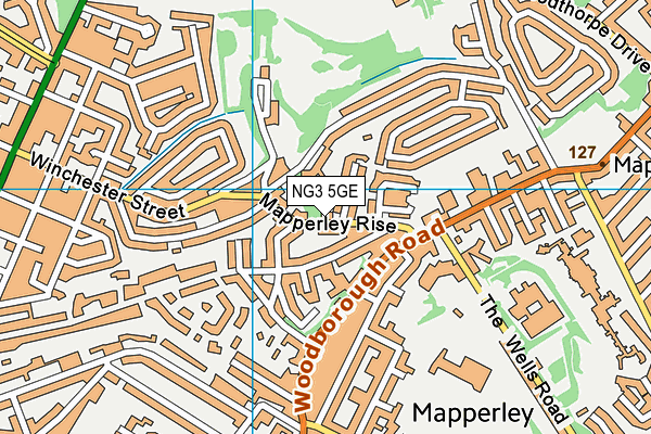 NG3 5GE map - OS VectorMap District (Ordnance Survey)