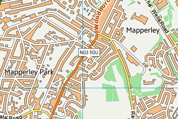 NG3 5GU map - OS VectorMap District (Ordnance Survey)