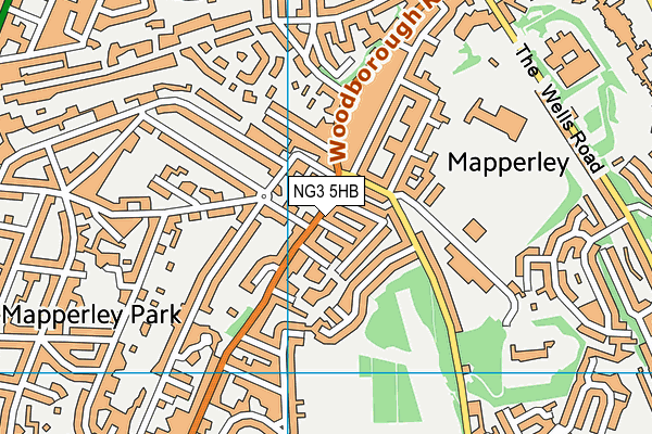 NG3 5HB map - OS VectorMap District (Ordnance Survey)