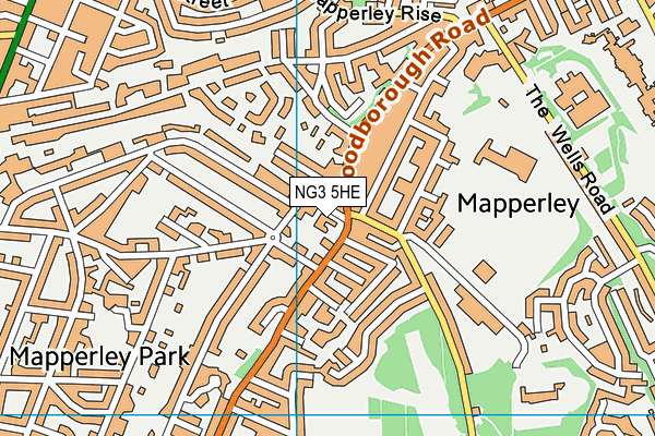 NG3 5HE map - OS VectorMap District (Ordnance Survey)