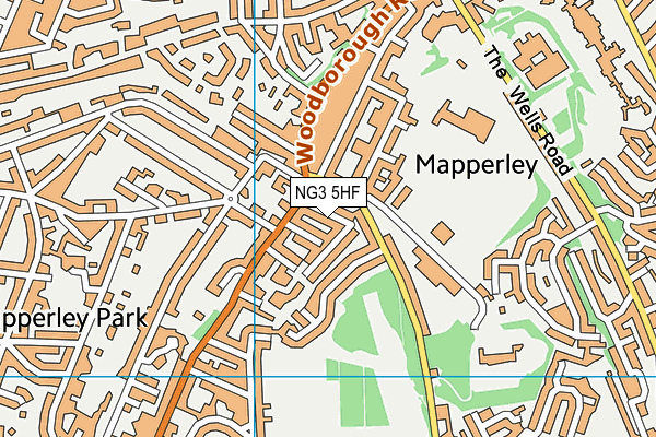 NG3 5HF map - OS VectorMap District (Ordnance Survey)