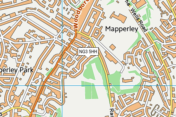 NG3 5HH map - OS VectorMap District (Ordnance Survey)