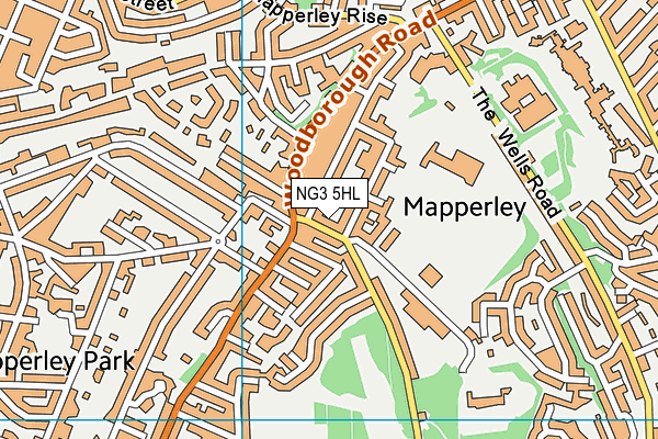 NG3 5HL map - OS VectorMap District (Ordnance Survey)