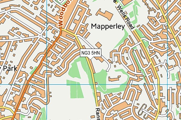 Coppice Park  map (NG3 5HN) - OS VectorMap District (Ordnance Survey)