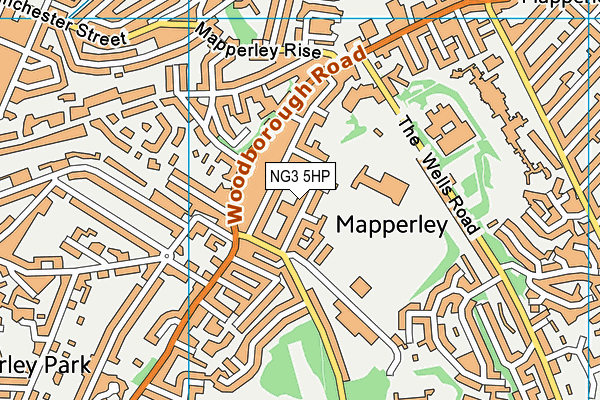 NG3 5HP map - OS VectorMap District (Ordnance Survey)