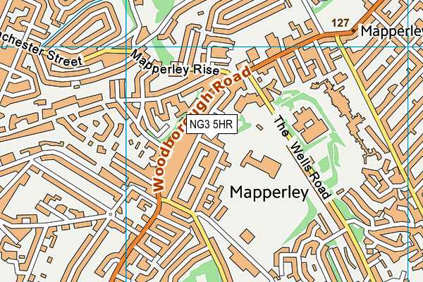 NG3 5HR map - OS VectorMap District (Ordnance Survey)