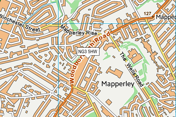 NG3 5HW map - OS VectorMap District (Ordnance Survey)