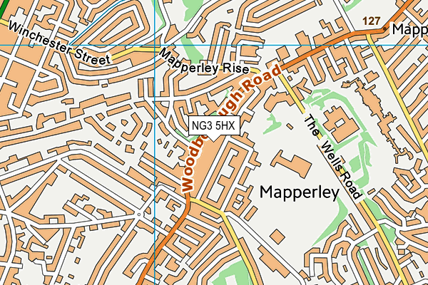 NG3 5HX map - OS VectorMap District (Ordnance Survey)