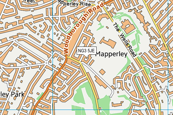 NG3 5JE map - OS VectorMap District (Ordnance Survey)