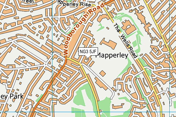 NG3 5JF map - OS VectorMap District (Ordnance Survey)