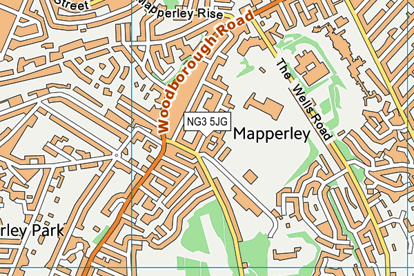 NG3 5JG map - OS VectorMap District (Ordnance Survey)
