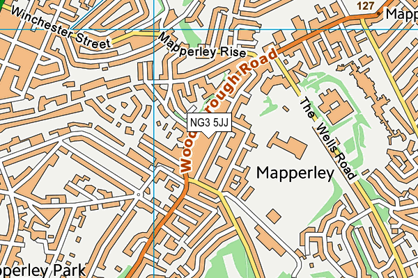 NG3 5JJ map - OS VectorMap District (Ordnance Survey)