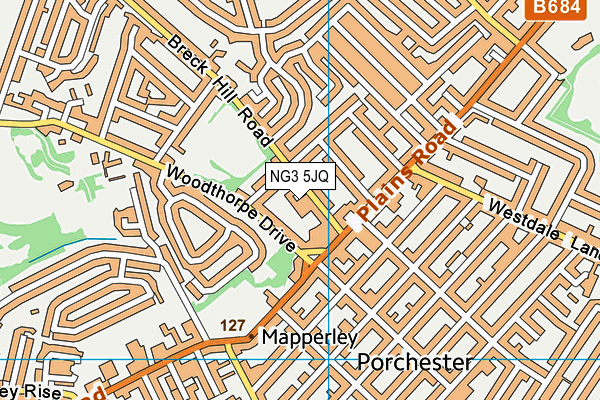 NG3 5JQ map - OS VectorMap District (Ordnance Survey)
