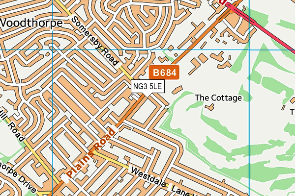 NG3 5LE map - OS VectorMap District (Ordnance Survey)