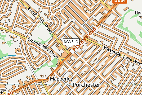 NG3 5LG map - OS VectorMap District (Ordnance Survey)