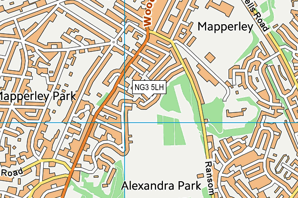 NG3 5LH map - OS VectorMap District (Ordnance Survey)