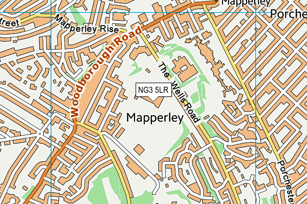 Mapperley Sports Village map (NG3 5LR) - OS VectorMap District (Ordnance Survey)