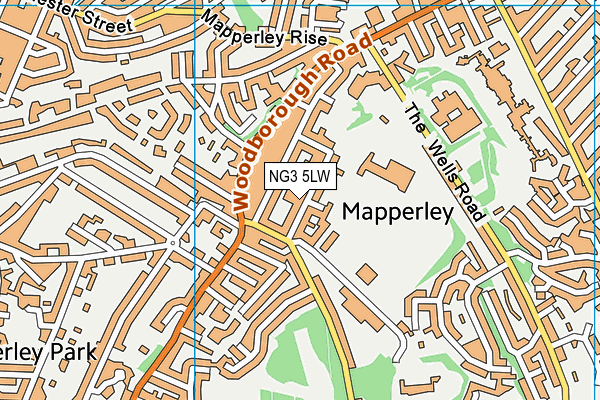 NG3 5LW map - OS VectorMap District (Ordnance Survey)