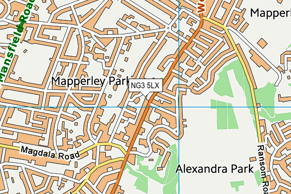NG3 5LX map - OS VectorMap District (Ordnance Survey)