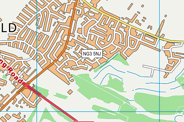 NG3 5NJ map - OS VectorMap District (Ordnance Survey)