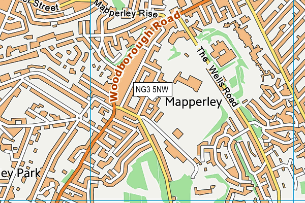 NG3 5NW map - OS VectorMap District (Ordnance Survey)