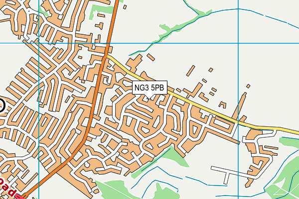 NG3 5PB map - OS VectorMap District (Ordnance Survey)